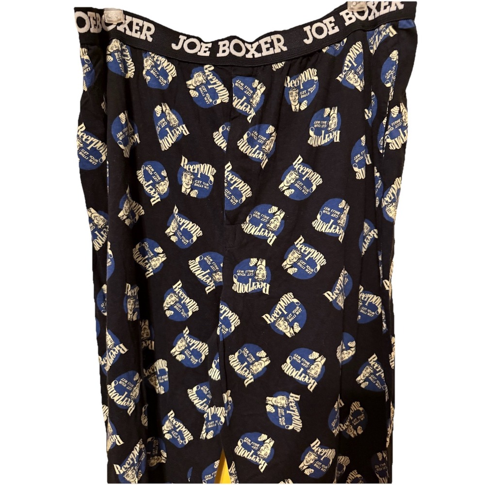 Joe Boxer Beer Pong Elastic‎ Waist Lounge Sleep Pants Extra Large 100% Cotton - Picture 2 of 3